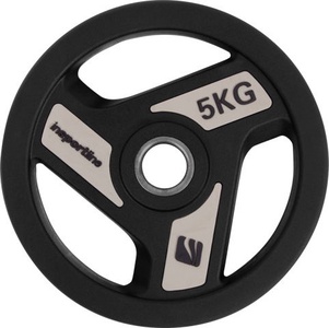 Guma padengtas svoris 30mm inSPORTline Herk 5kg pagrindinė