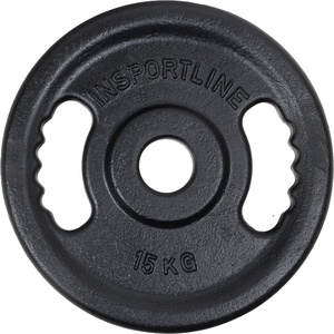 Cast Iron Olympic Weight Plate inSPORTline Castblack OL 15 kg 50 mm